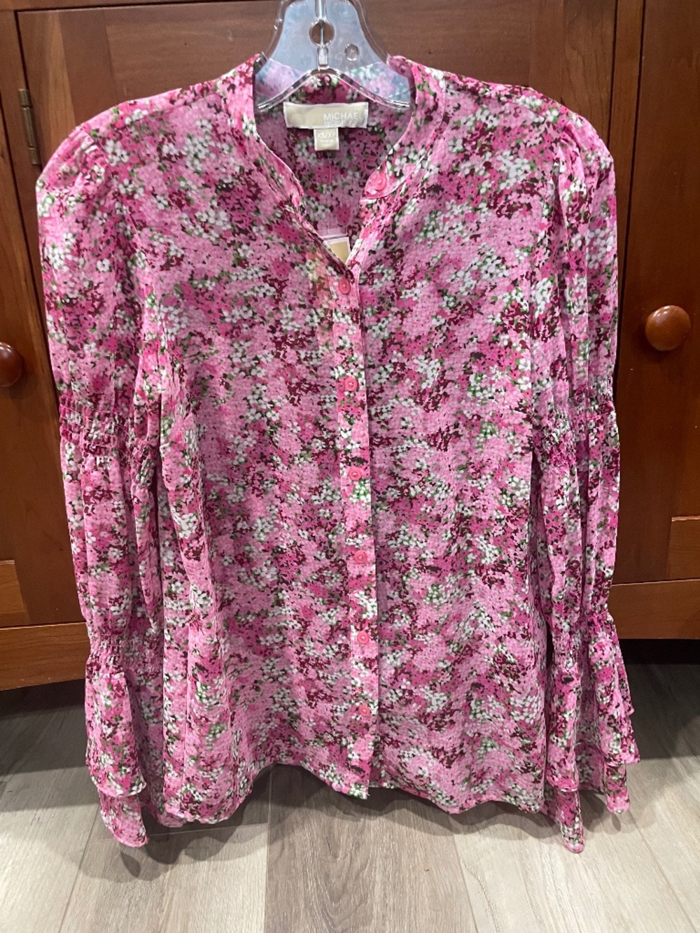 Michael Kors Floral Chiffon Blouse and Cami